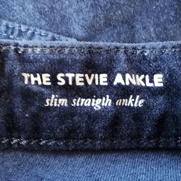 Adriano Goldschmied Anthropologie The Stevie Ankle Slim Straight Velvet Pants 25 - Picture 6 of 8